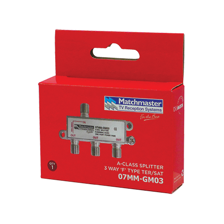 3 Way ‘F’ Type Splitter 5-2450MHz AC/DC One Port Power Pass