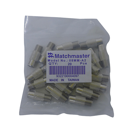 'F' Female to IEC (PAL) Male Adaptor (20 Pack)