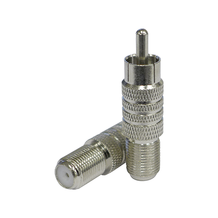 'F' Female to RCA Male Adaptor (10 Pack)