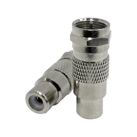 RCA Female to 'F' Male Adaptor (10 Pack)