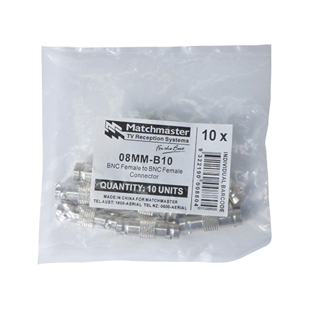 BNC Female to BNC Female Adaptor (10 Pack)