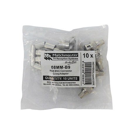 RG6 BNC Crimp Connector (10 Pack)