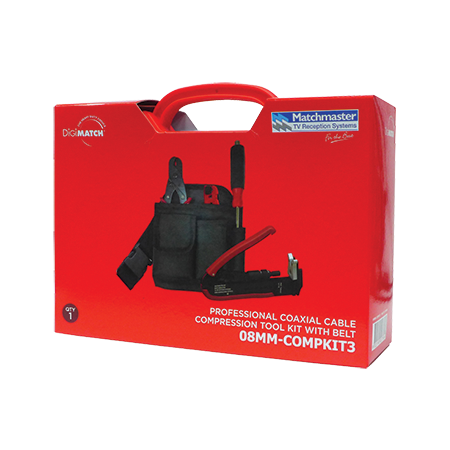 Universal Compression Tool Kit RG6/11 'F' Type/BNC/IEC/RCA Suitable for Foxtel Connectors