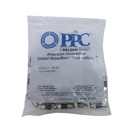 RG6 'F' Type Compression Connector (50 Pack)