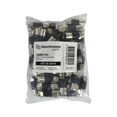 RG6 'F' Type Compression Connector (50 Pack)