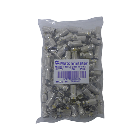 RG6 'F' Type Twist On Connector (100 Pack)