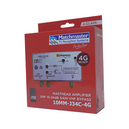 Masthead Amplifier UHF 34dB with 4G/5G Filter