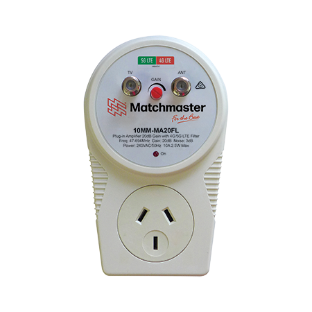 Plug-in Amplifier 20dB Gain with 4G/5G LTE Filter