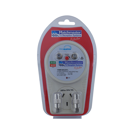 Plug-in Amplifier 20dB Gain with 4G/5G LTE Filter