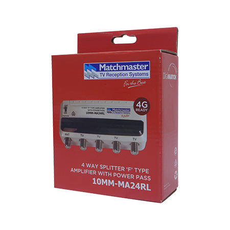 4 Way Amplifier with 4G/5G LTE Filter