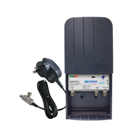 Masthead Amplifier UHF 24dB with 4G/5G Filter and Power Supply