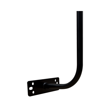 1.84m Curved Fascia Mount (200mm Protrusion) - Stainless Steel with Matt Black Powder Coating