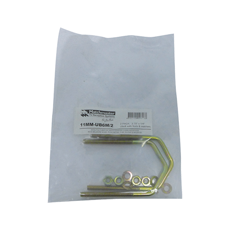 3.75" x 1/4" U-bolt (2 Pack)