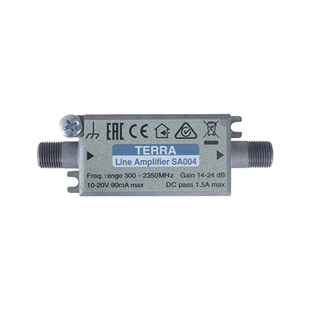 300-2350MHz 10-20V DC 14-24dB Gain Line Amplifier