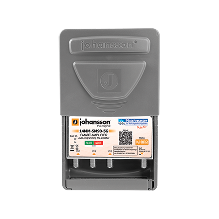 Smart Masthead Amplifier with Auto Programming, 3 Inputs and 90dBµV AGC Controlled Output
