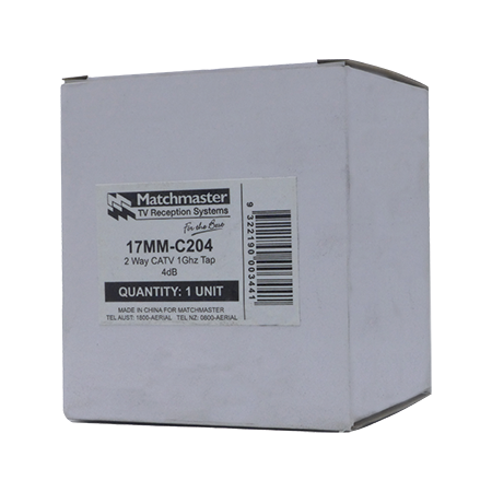 2 Way CATV Tap Terminated 4dB 1GHz