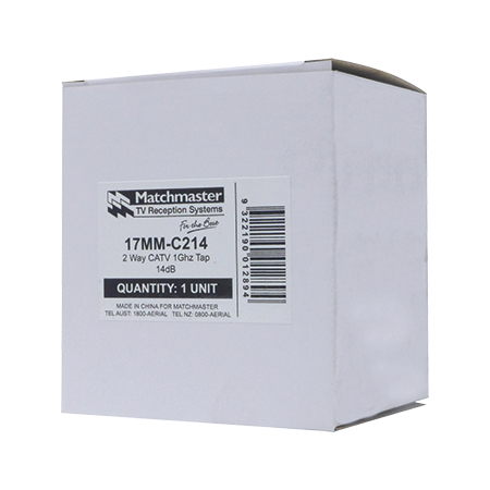 2 Way CATV Tap 14dB 1GHz