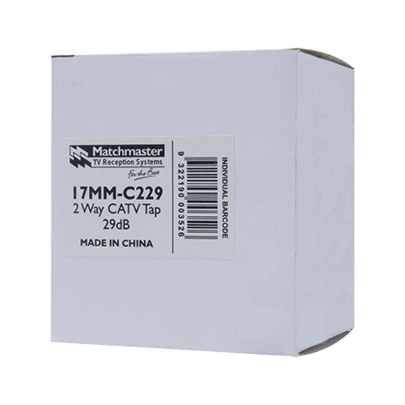 2 Way CATV Tap 29dB 1GHz