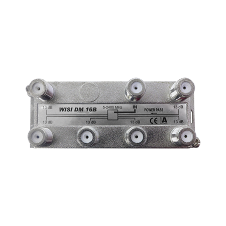 6 Way Satellite IF Compatible 'F' Type Splitter