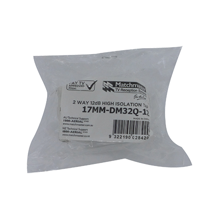 2 Way 12dB High Isolation Tap for MATV, TDT and Satellite