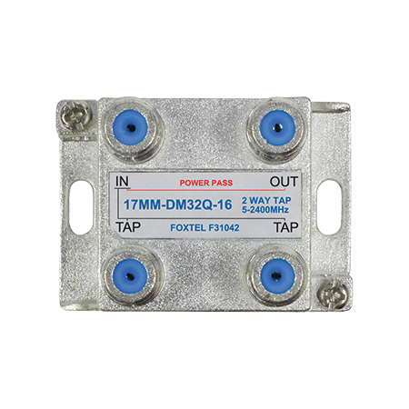 2 Way 16dB High Isolation Tap for MATV, TDT and Satellite