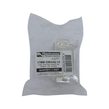 4 Way 12dB High Isolation Tap for MATV, TDT and Satellite