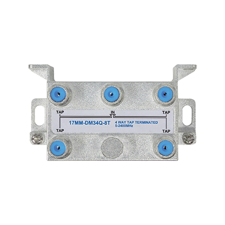 4 Way 8dB Terminated High Isolation Tap for MATV and Satellite