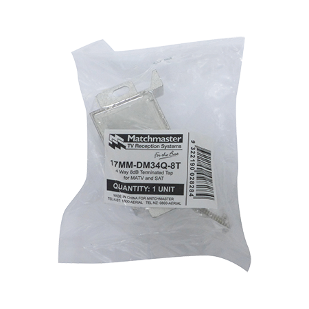 4 Way 8dB Terminated High Isolation Tap for MATV and Satellite