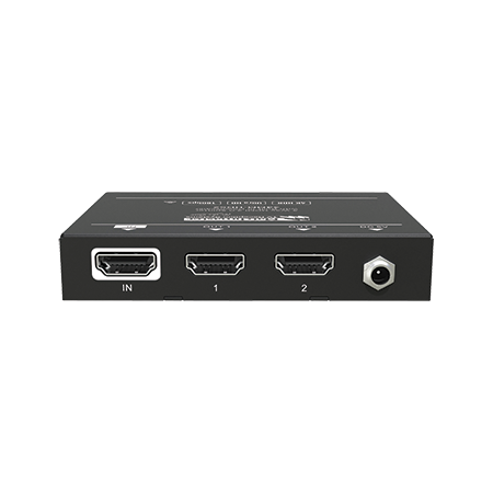 2 Way 4K High Speed HDMI® Splitter 18Gbps with Built-in Downscaler
