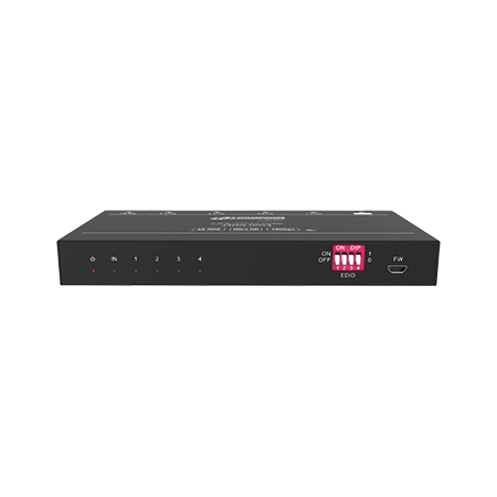4 Way 4K High Speed HDMI® Splitter with Built-in Downscaler