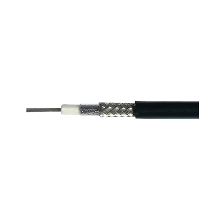 100m Coaxial Cable Roll Low Loss RG58, Double Shielded