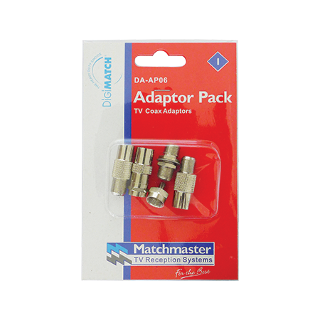 5 Piece TV Connector and Adaptor Pack