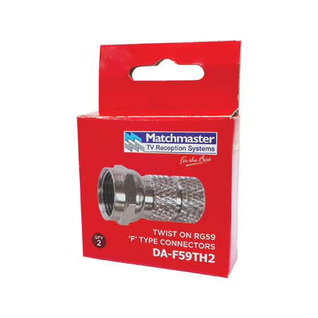 RG59 ‘F’ Type Twist On Connector (2 Pack)