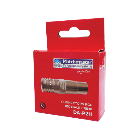 RG6 IEC (PAL) Male Crimp Connector (10 Pack)