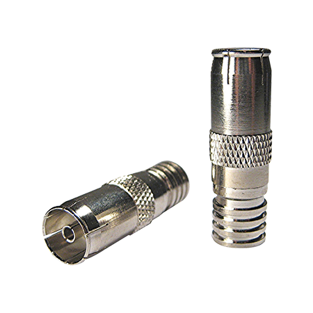 RG6 IEC (PAL) Female Crimp Connector (10 Pack)