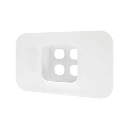 Recessed 4 Way DigiPORT® Wall Plate with Three Blank Inserts