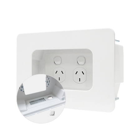 Recessed Wall Point with Built-in Cable Management System