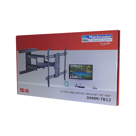 43-100" 70kg Tilt and Swivel TV Bracket