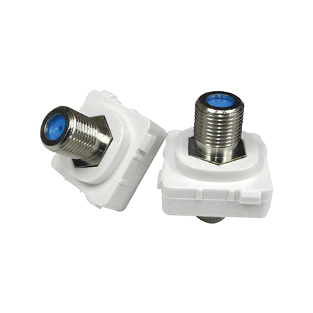 'F' Female to 'F' Female 3GHz Wall Plate Insert (8 Pack)