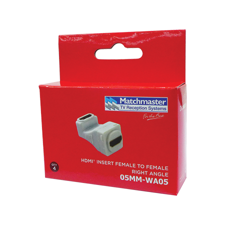 HDMI® to HDMI® Female Right Angle Insert (4 Pack)