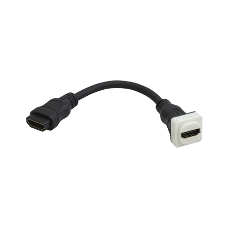 HDMI® Insert to HDMI® Female Short Cable (4 Pack)