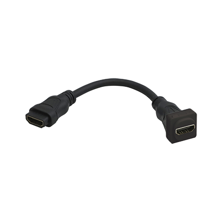 HDMI® Insert (Black) to HDMI® Female Short Cable (10 Pack)