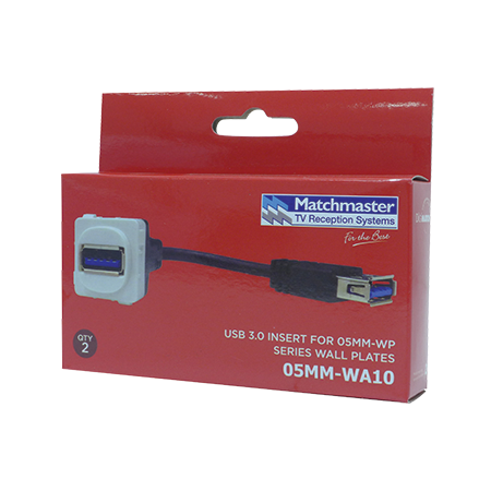USB 3.0 Insert for 05MM-WP Series Wall Plates (2 Pack)