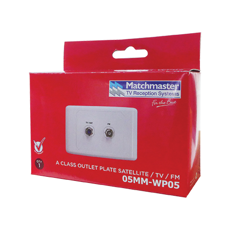 Satellite/TV Outlet Plate with FM Power Pass