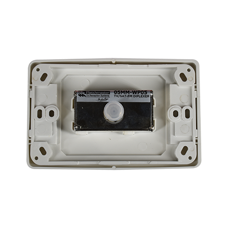 Satellite/TV Outlet Plate with FM Power Pass