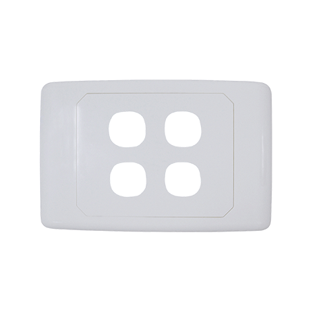4 Way Outlet Plate including 3 Blank Inserts