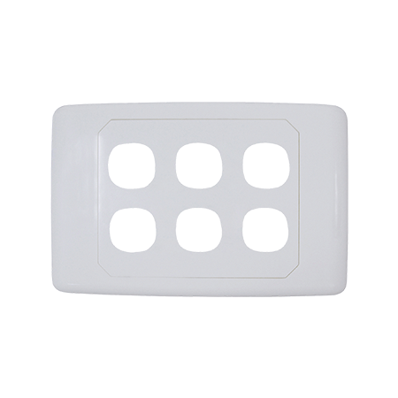6 Way Outlet Plate including 5 Blank Inserts