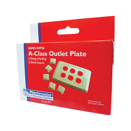 6 Way Outlet Plate including 5 Blank Inserts