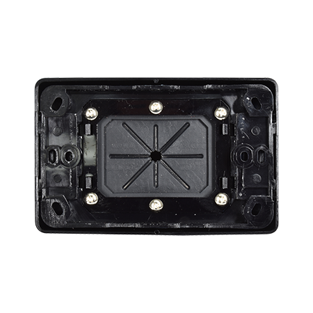 Large Bullnose Outlet Plate (Black)