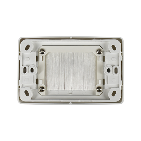 Bull Nose Outlet Plate with Brush Cover